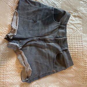Express Gray Jean Shorts Vintage Distressed